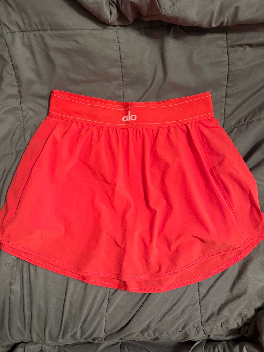 ALO Yoga Candy Red Match Point Tennis Skirt - Picture 4 of 8